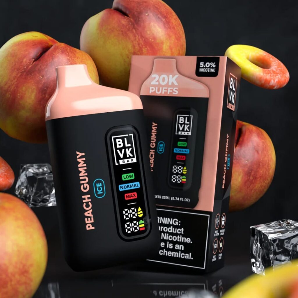 Experience the Ultimate Vaping Delight: BLVK 20000 Peach Gummy