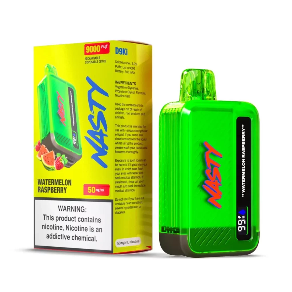 Discover the Refreshing Delight of Nasty 9000 Puff Watermelon Raspberry